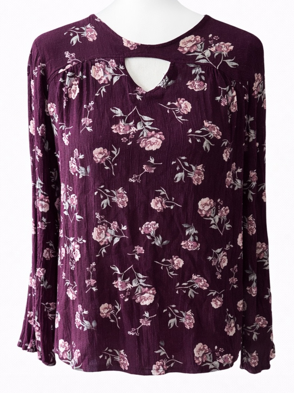 Grayson Threads Purple Floral Blouse size small